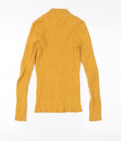 Primark Womens Yellow  Knit Pullover Jumper Size XS