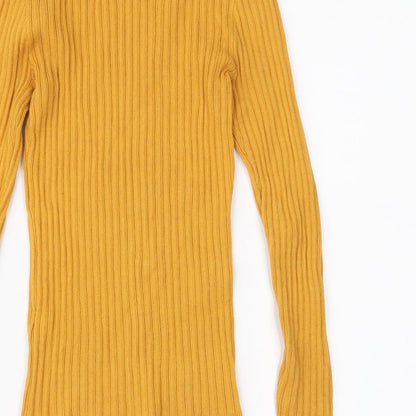 Primark Womens Yellow  Knit Pullover Jumper Size XS