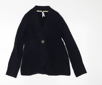 Wolsey Womens Blue  Knit Cardigan Jumper Size 10