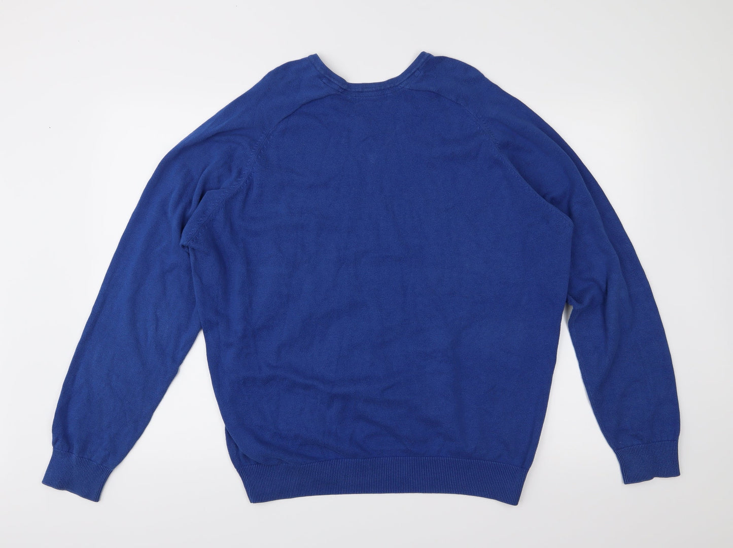 EWM Mens Blue  Knit Pullover Jumper Size L