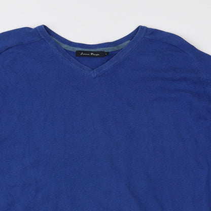 EWM Mens Blue  Knit Pullover Jumper Size L