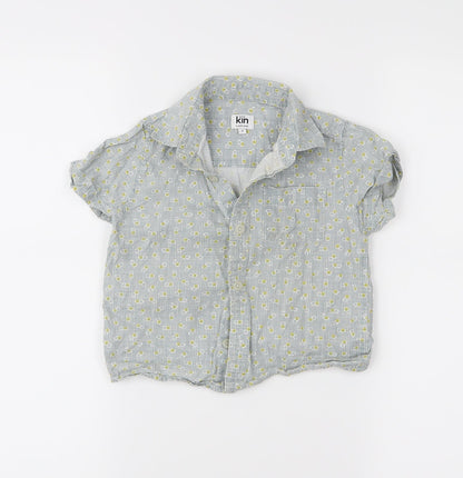 John Lewis Boys Grey Check  Basic Button-Up Size 3 Years