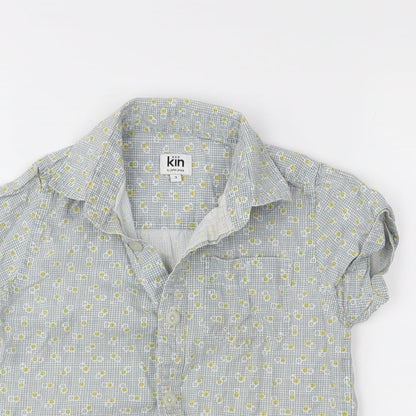 John Lewis Boys Grey Check  Basic Button-Up Size 3 Years