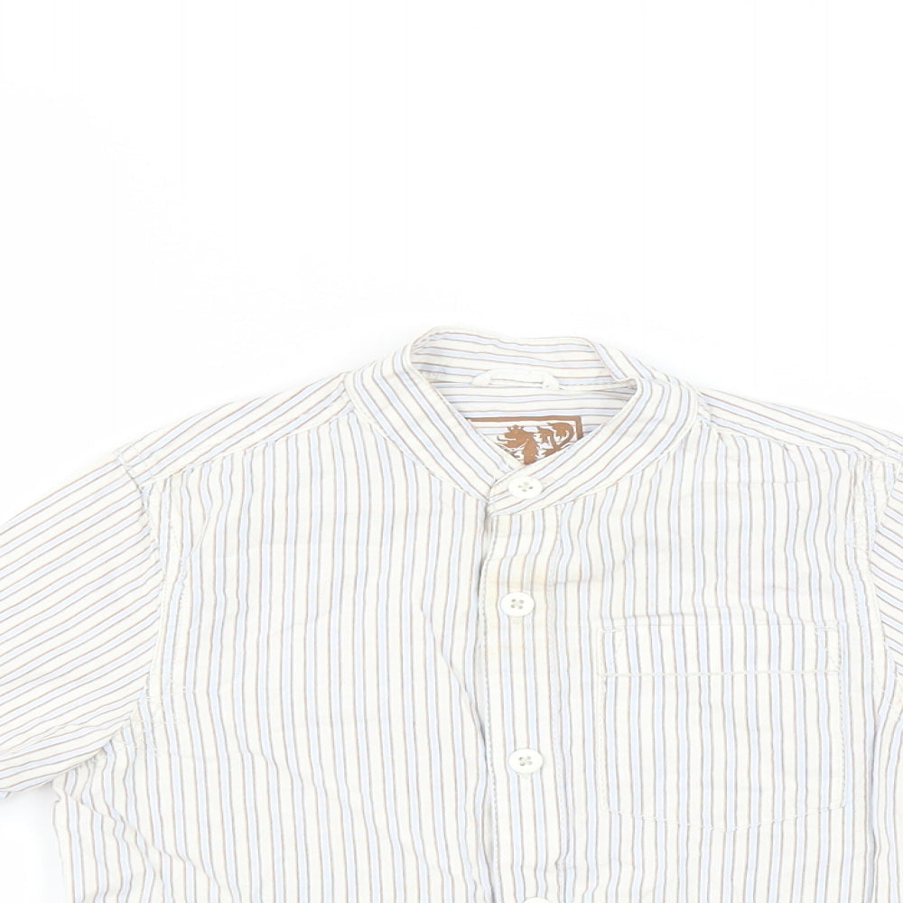 NEXT Boys Blue Striped  Basic Button-Up Size 3 Years