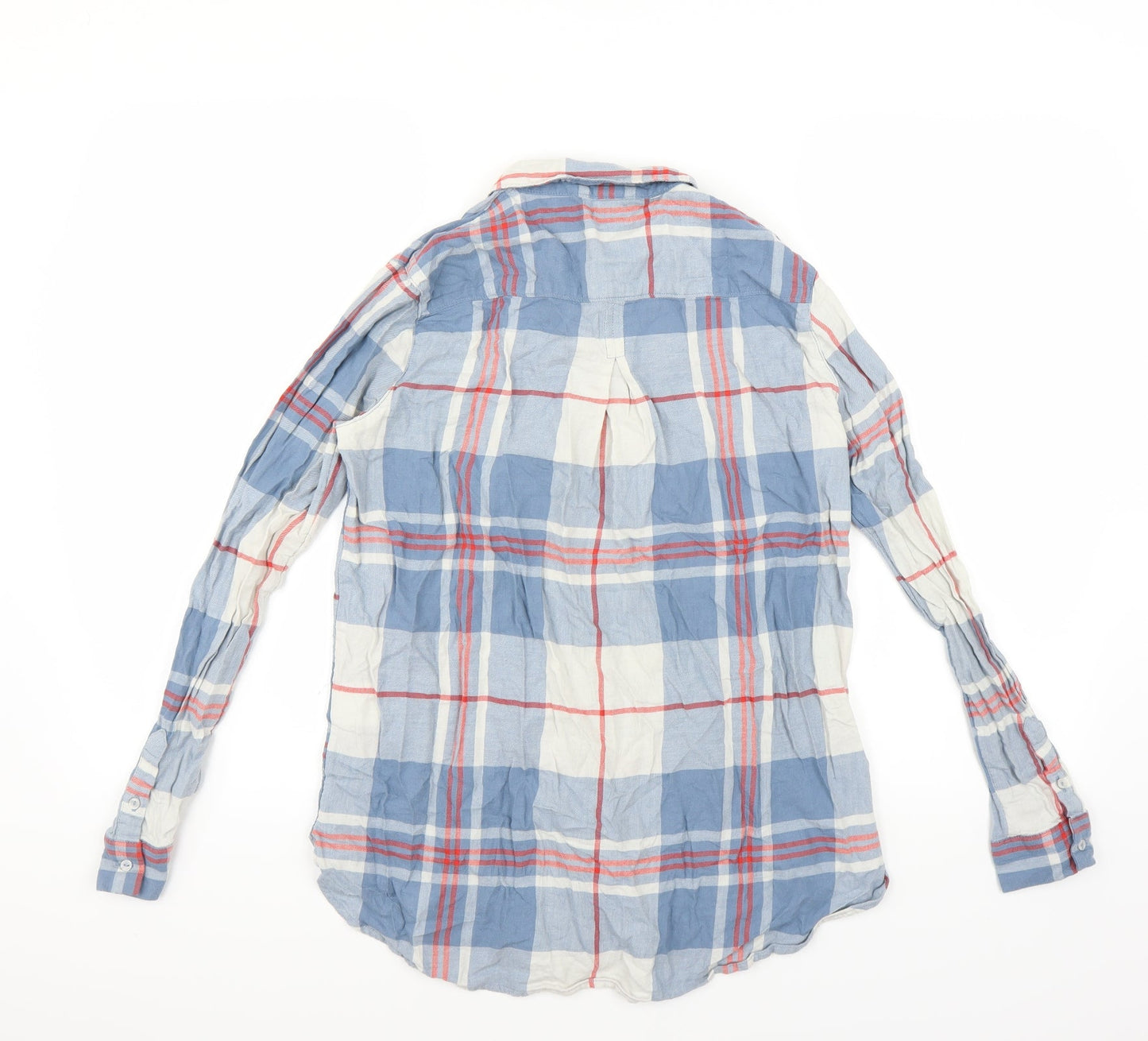 Womens UK Size 8 H&M Blue Basic Button-Up