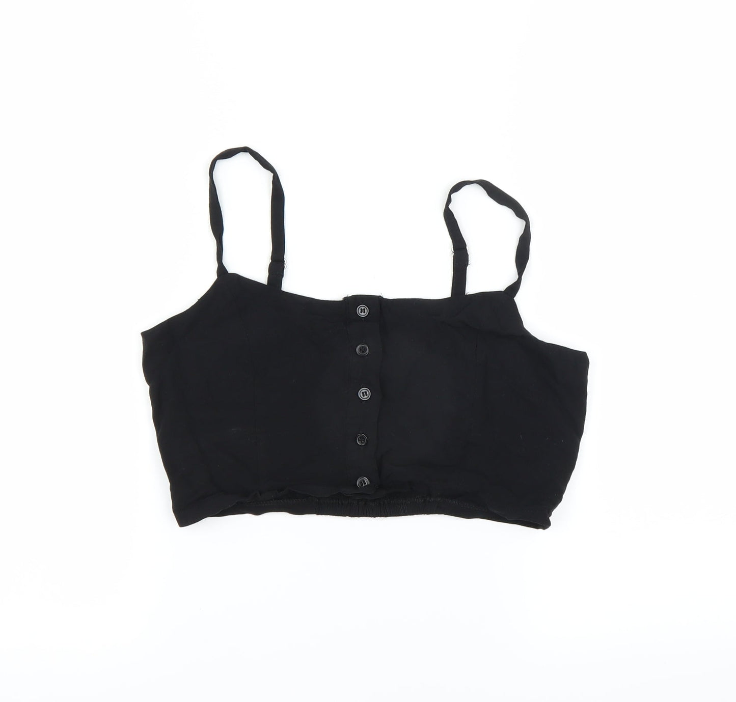 Womens UK Size 10 New Look Black Basic Blouse
