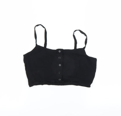 Womens UK Size 10 New Look Black Basic Blouse