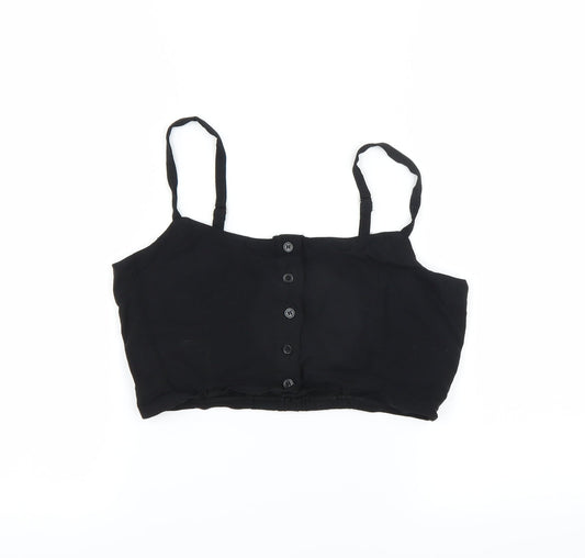 Womens UK Size 10 New Look Black Basic Blouse