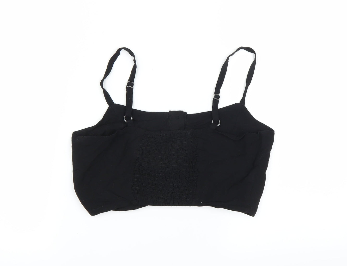 Womens UK Size 10 New Look Black Basic Blouse