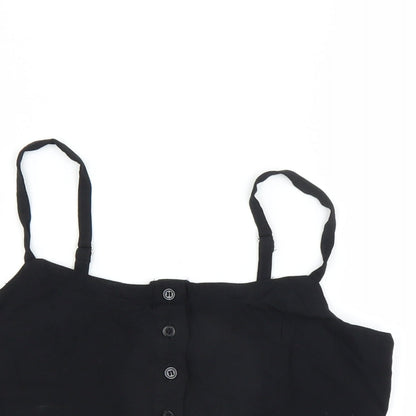 Womens UK Size 10 New Look Black Basic Blouse