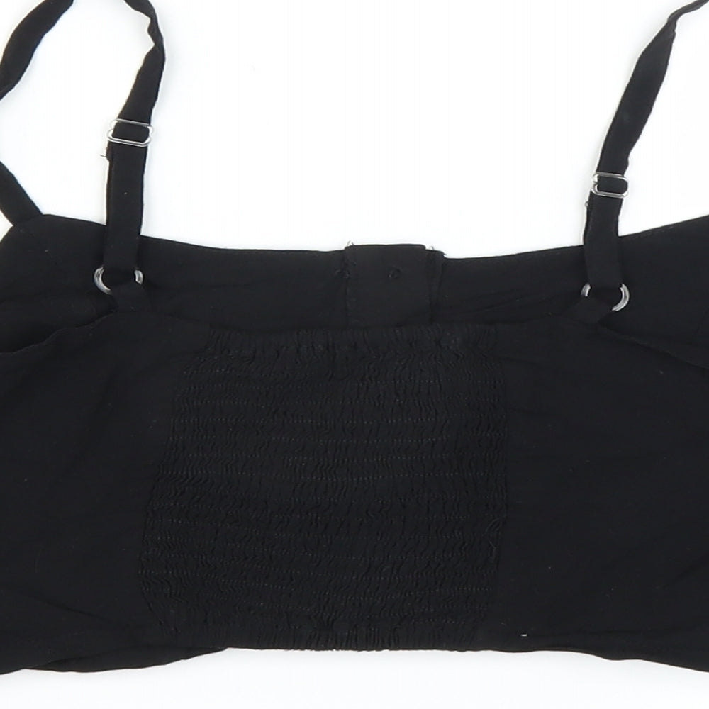 Womens UK Size 10 New Look Black Basic Blouse