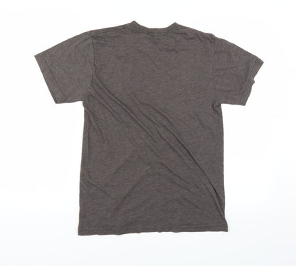 Womens UK Size S Preworn Brown Basic T-Shirt