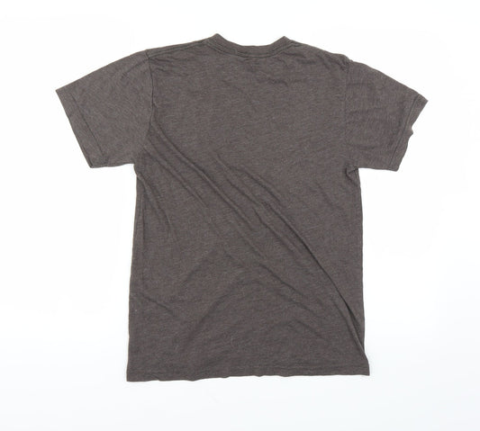 Womens UK Size S Preworn Brown Basic T-Shirt