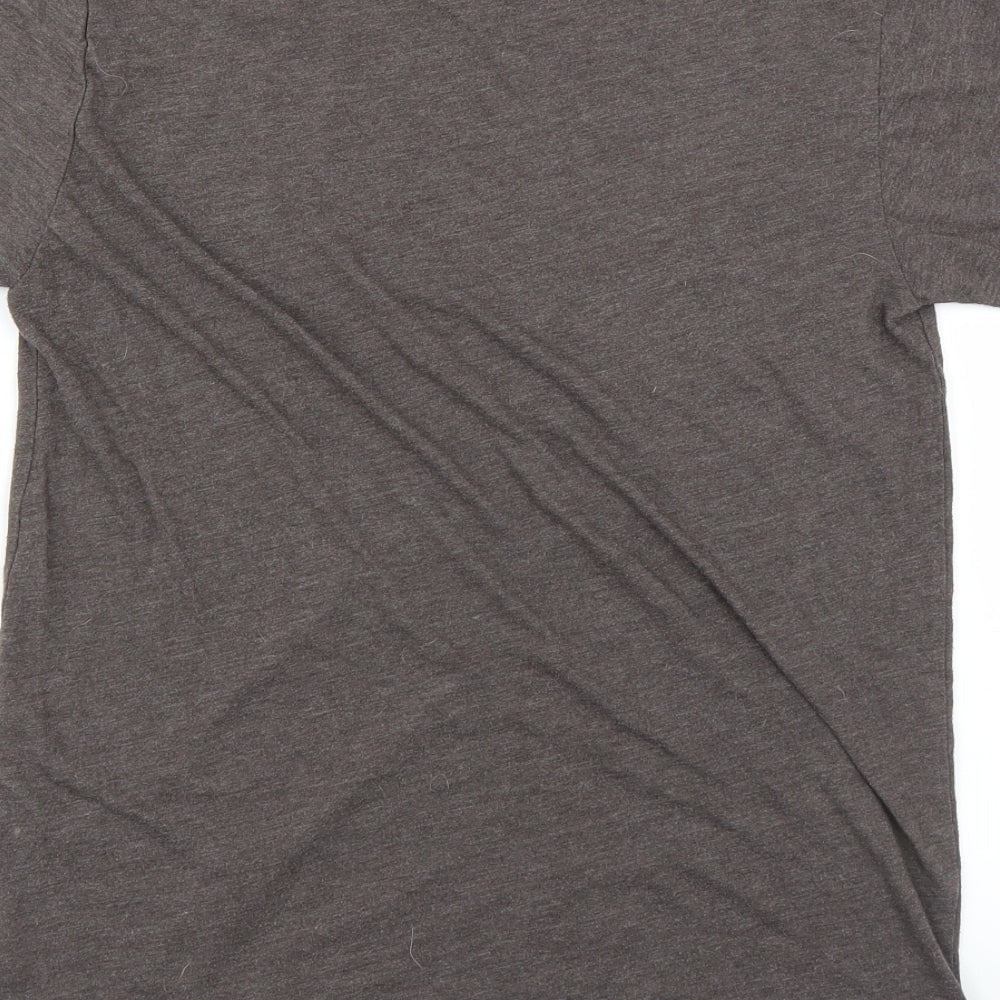 Womens UK Size S Preworn Brown Basic T-Shirt