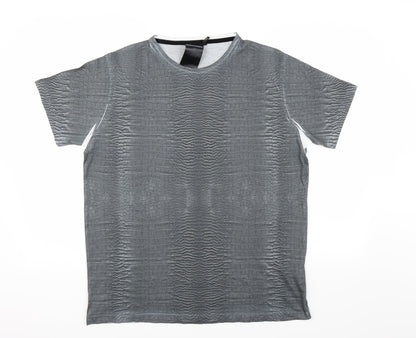 Womens UK Size L Preworn Grey Basic T-Shirt