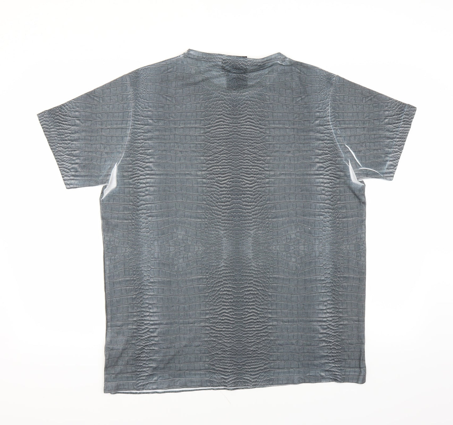 Womens UK Size L Preworn Grey Basic T-Shirt