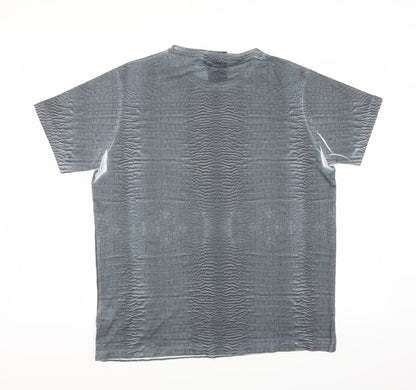 Womens UK Size L Preworn Grey Basic T-Shirt