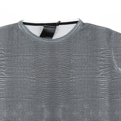 Womens UK Size L Preworn Grey Basic T-Shirt