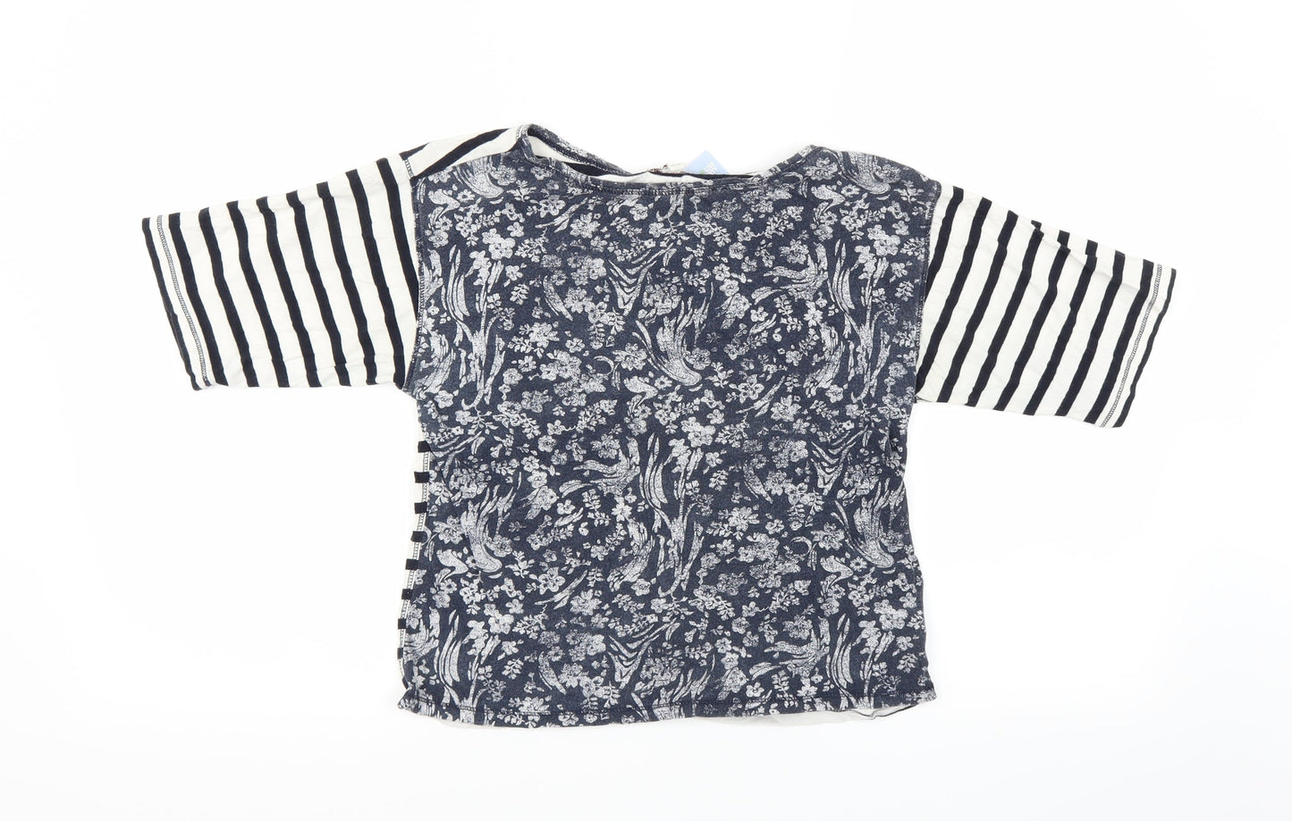 Gap Womens Blue Striped  Basic T-Shirt Size XS