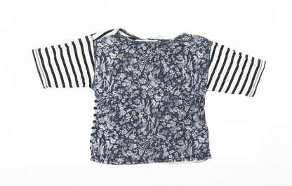 Gap Womens Blue Striped  Basic T-Shirt Size XS