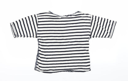 Gap Womens Blue Striped  Basic T-Shirt Size XS