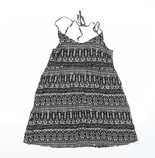 Divided by H&M Womens Black Geometric  Trapeze & Swing  Size 10