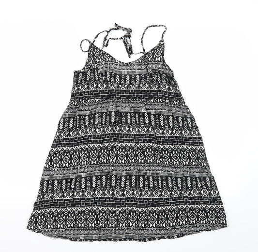 Divided by H&M Womens Black Geometric  Trapeze & Swing  Size 10