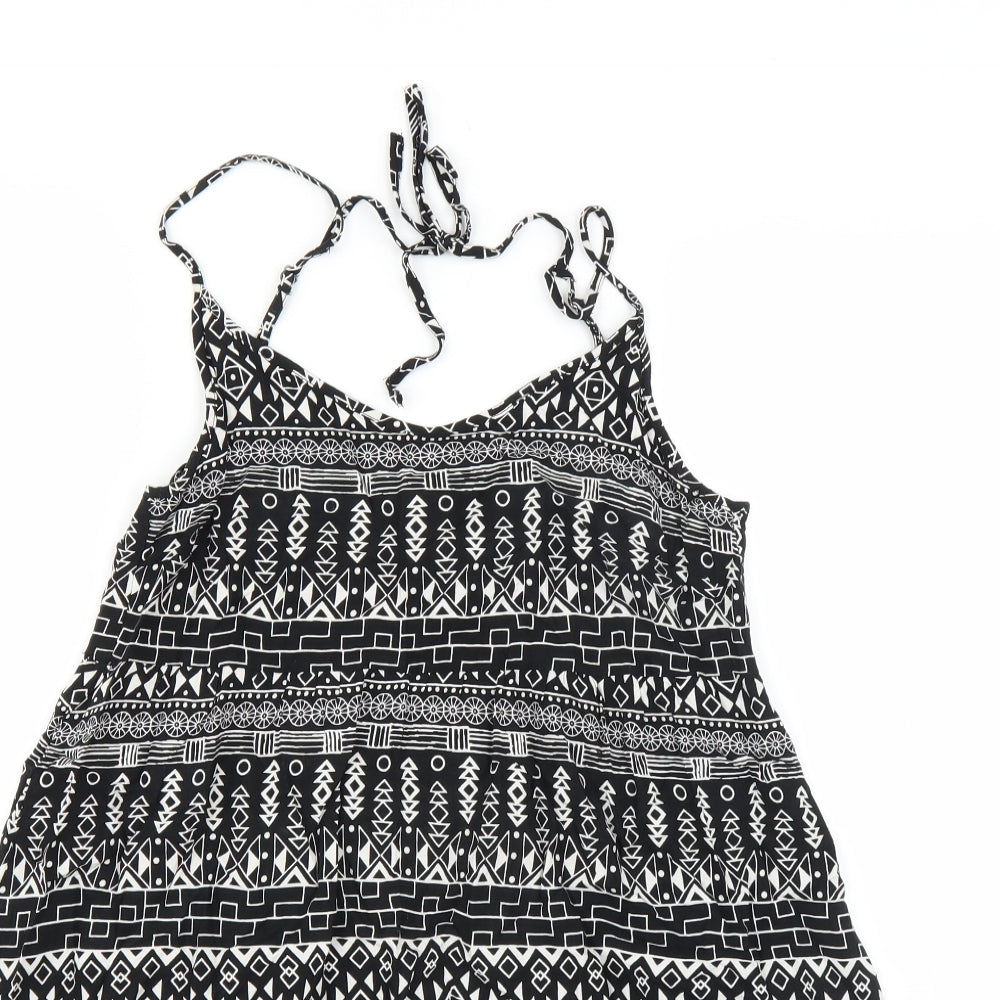 Divided by H&M Womens Black Geometric  Trapeze & Swing  Size 10