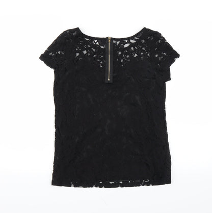 Womens UK Size 10 Alice & You Black Basic Blouse