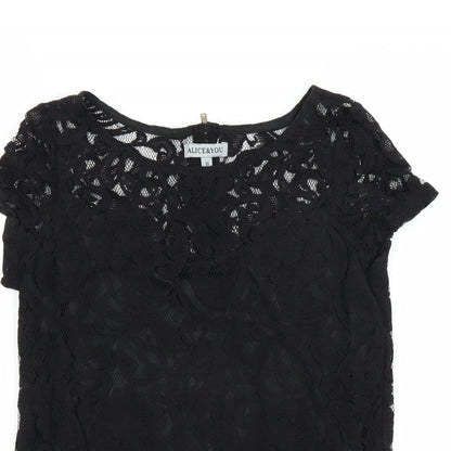 Womens UK Size 10 Alice & You Black Basic Blouse