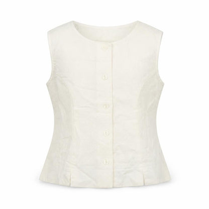 Marks & Spencer Girls Ivory   Basic Blouse Size 6 Years