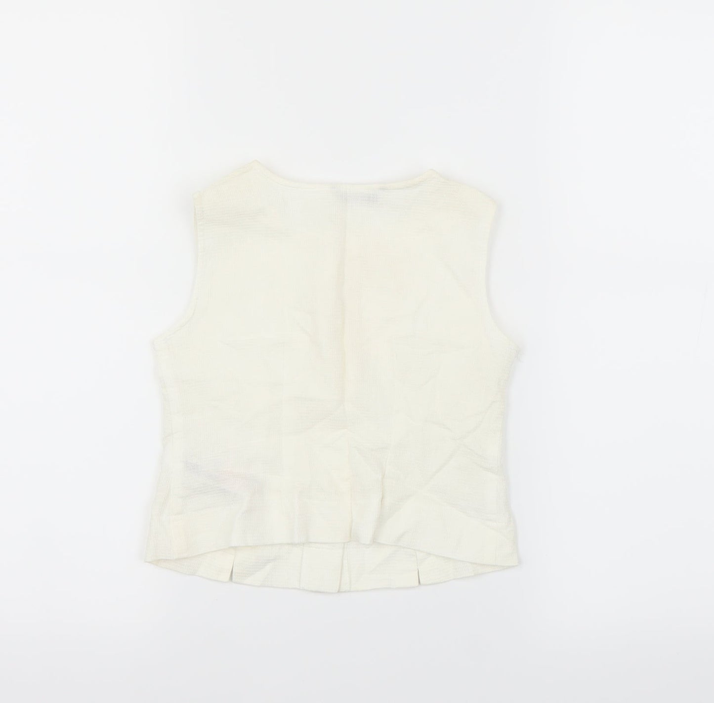 Marks and Spencer Girls Ivory   Basic Blouse Size 6 Years