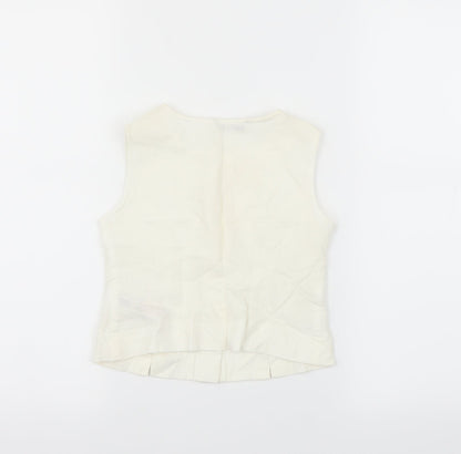 Marks and Spencer Girls Ivory   Basic Blouse Size 6 Years
