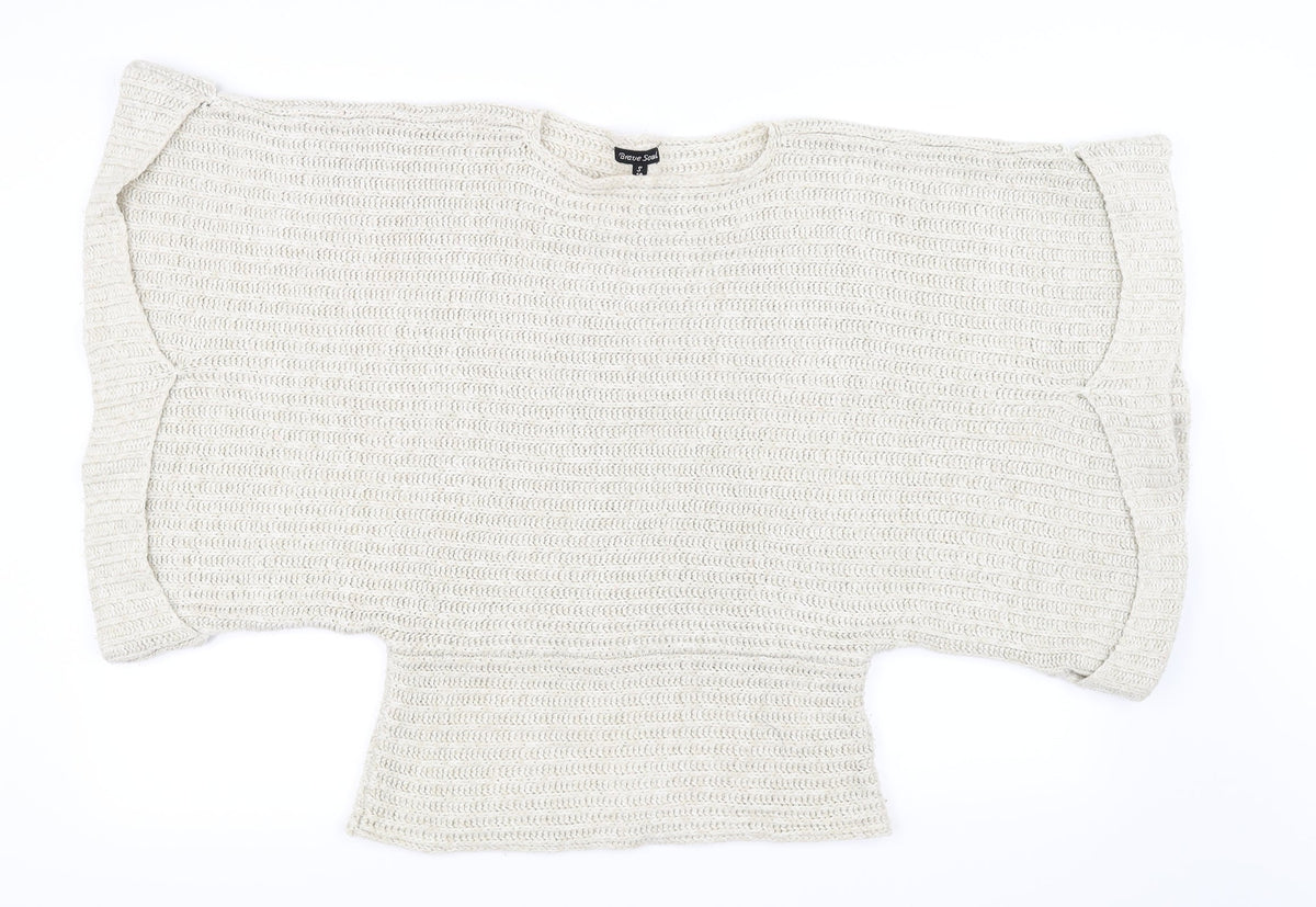 Brave Soul Womens Ivory   Pullover Jumper Size S