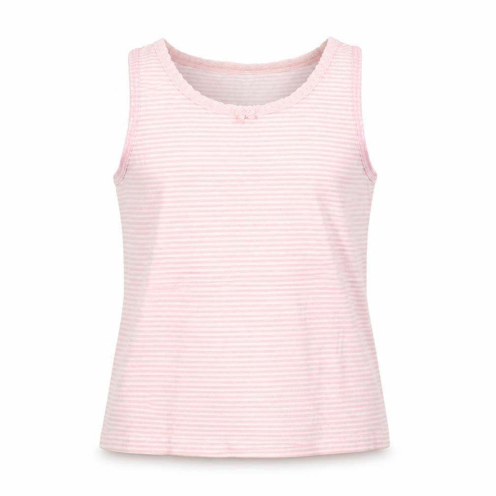 Debenhams Girls Pink Striped  Basic Tank Size 12-13 Years