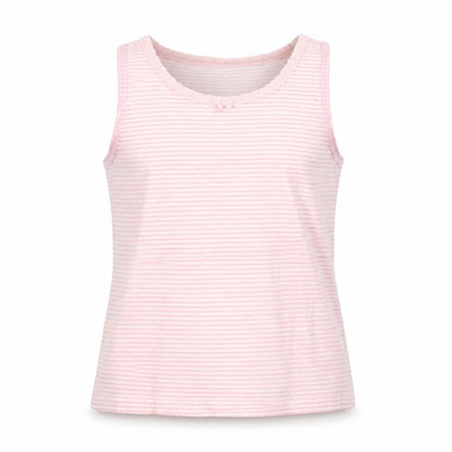 Debenhams Girls Pink Striped  Basic Tank Size 12-13 Years