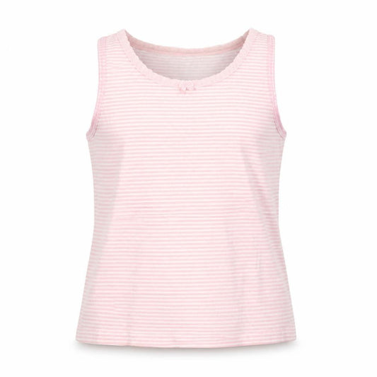 Debenhams Girls Pink Striped  Basic Tank Size 12-13 Years