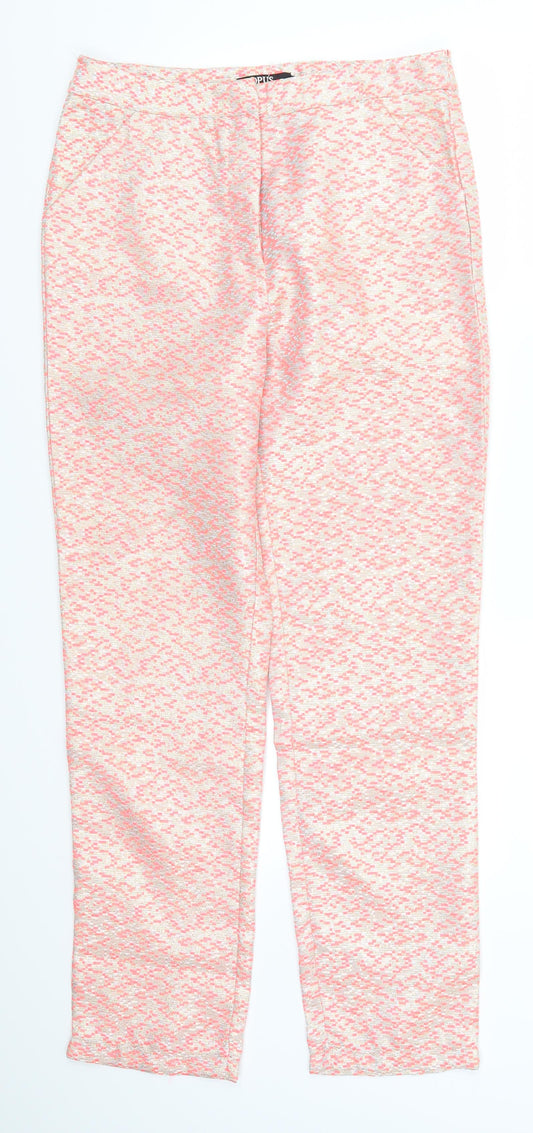 OPUS Womens Pink Geometric  Trousers  Size 29 in L27 in