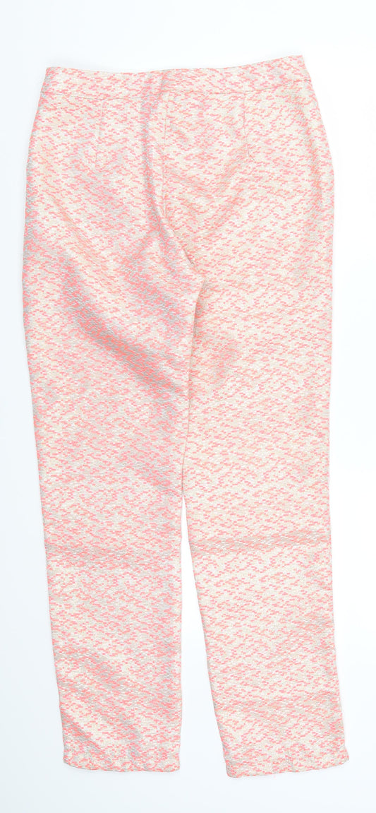 OPUS Womens Pink Geometric  Trousers  Size 29 in L27 in