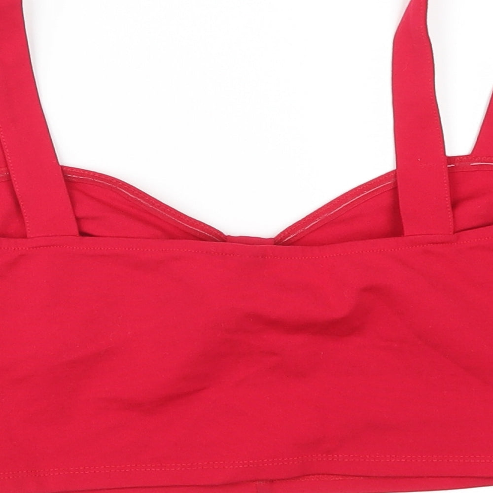 Womens UK Size S H&M Pink Cropped Tank