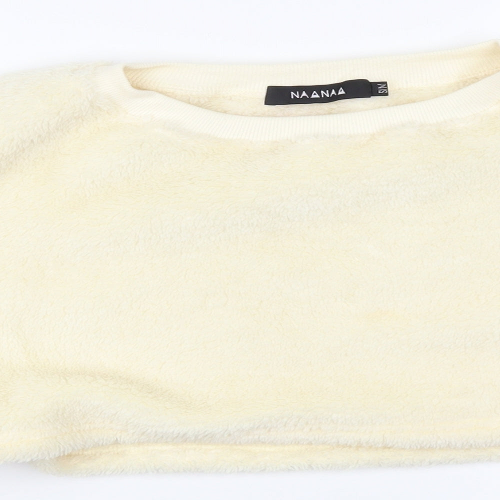 NaaNaa Womens Yellow  Fleece Top Pyjama Top Size S  - Loungewear