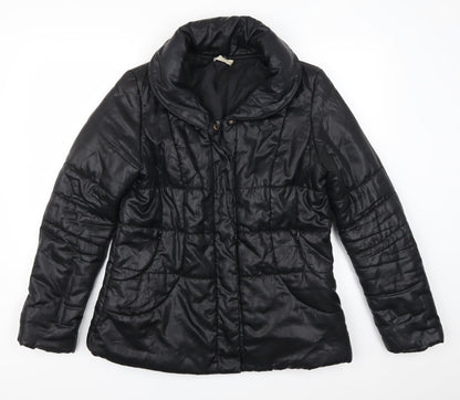 Promod Womens Black   Quilted Coat Size 14