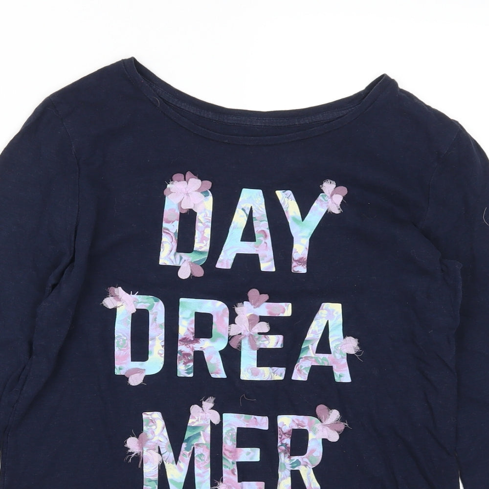 Gap Girls Blue Floral  Basic  Size 14-15 Years  - Daydreamer
