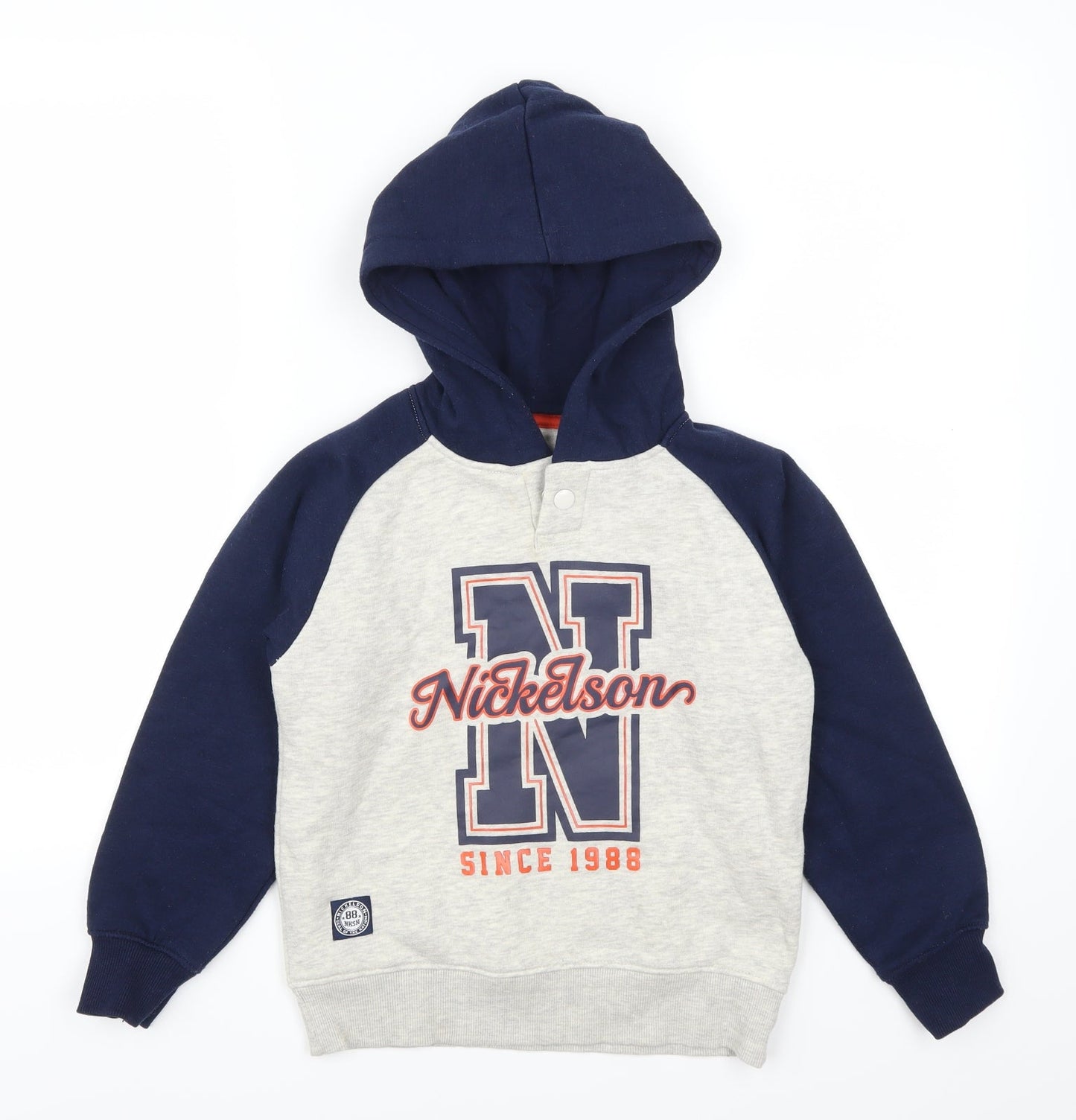 Nickelson Boys Blue   Pullover Hoodie Size 6-7 Years