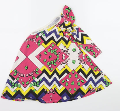 The Brand Girls Multicoloured Geometric Jersey Fit & Flare  Size 12-18 Months