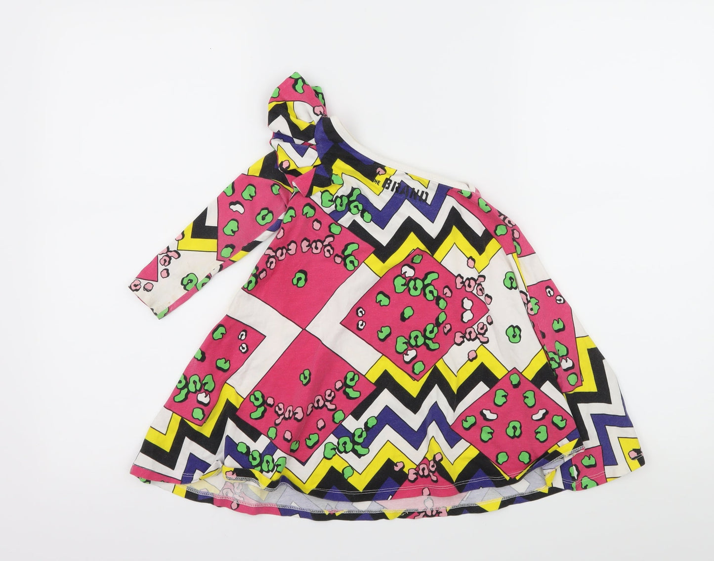 The Brand Girls Multicoloured Geometric Jersey Fit & Flare  Size 12-18 Months