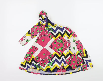 The Brand Girls Multicoloured Geometric Jersey Fit & Flare  Size 12-18 Months