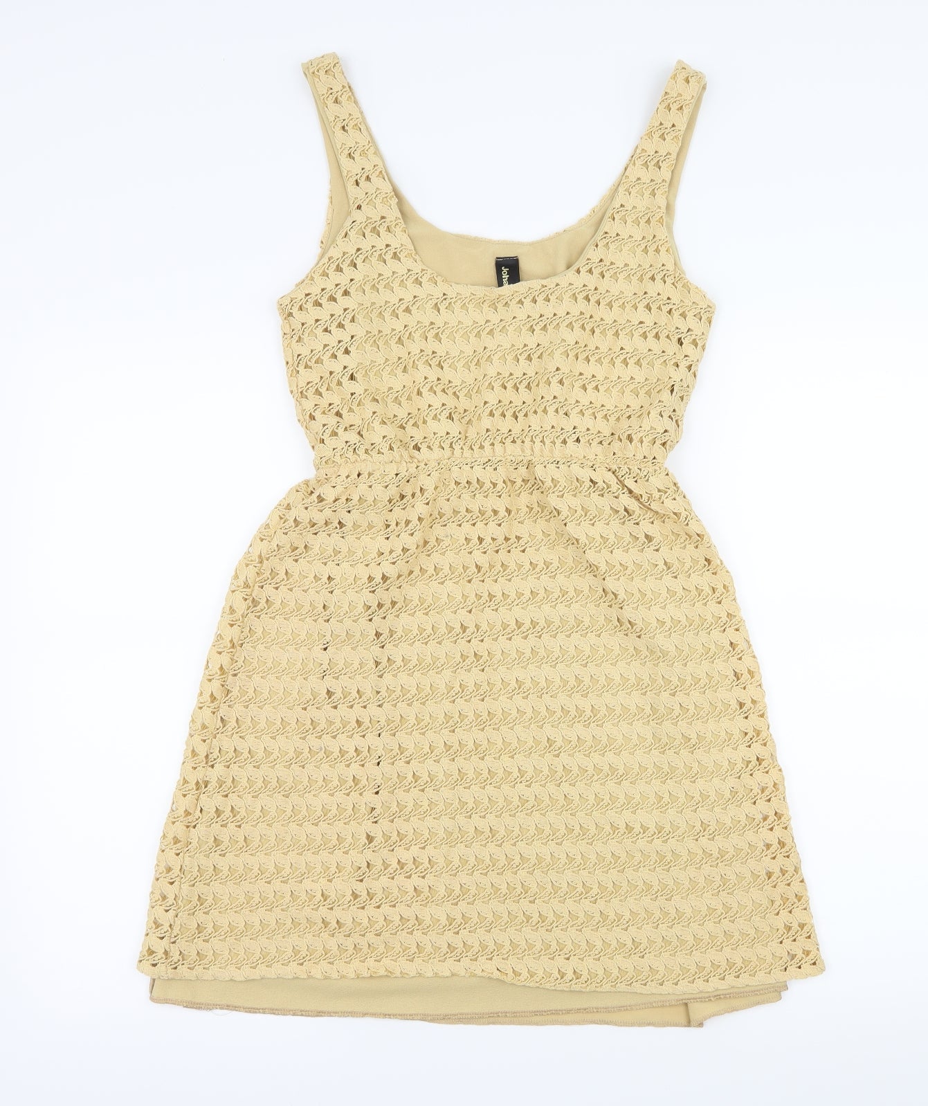 Johann Earl Womens Beige  Crochet Skater Dress  Size M