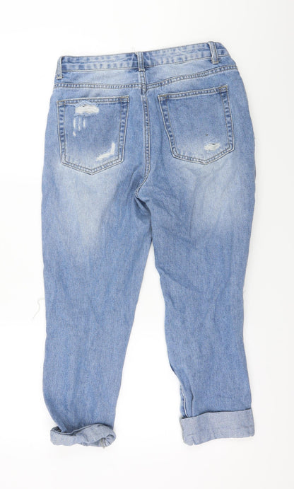 Nasty Gal Womens Blue  Denim Straight Jeans Size 8 L22 in