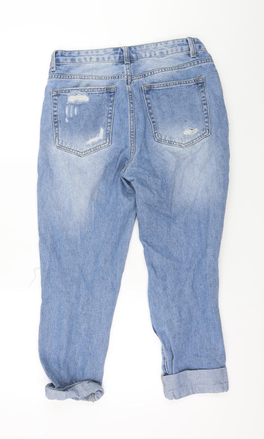 Nasty Gal Womens Blue  Denim Straight Jeans Size 8 L22 in